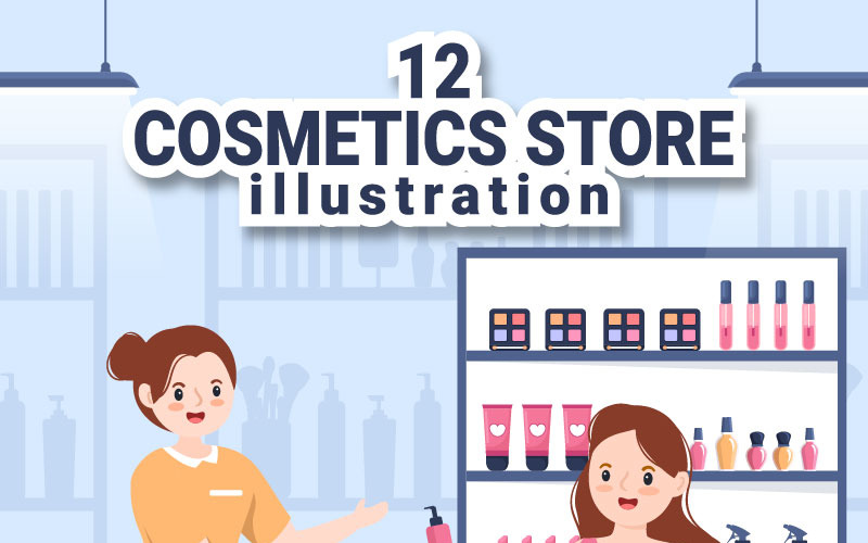 12 Illustrazione del negozio di cosmetici