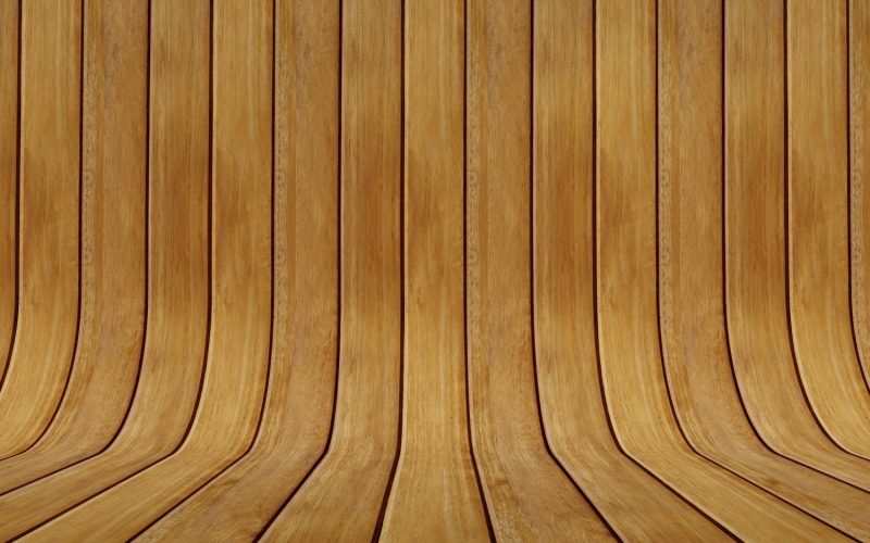 Curved Golden And Brown Color Wood Parquet background
