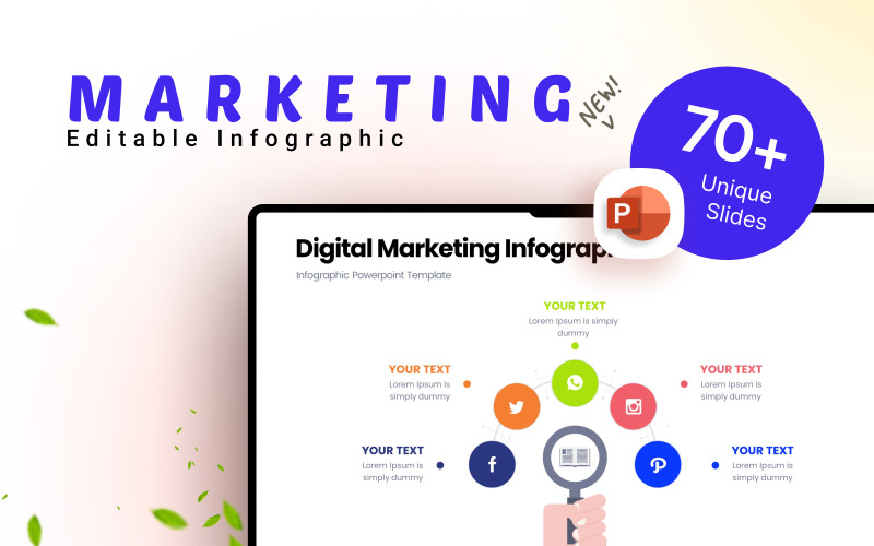Digital marknadsföring Business Infographic mall