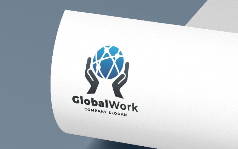 Global Work Pro Logo Template