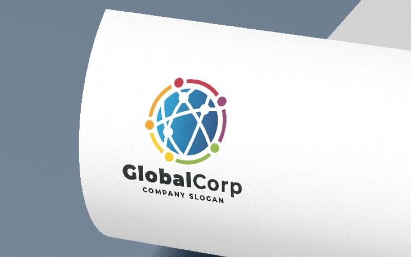 Шаблон логотипа Global Vision