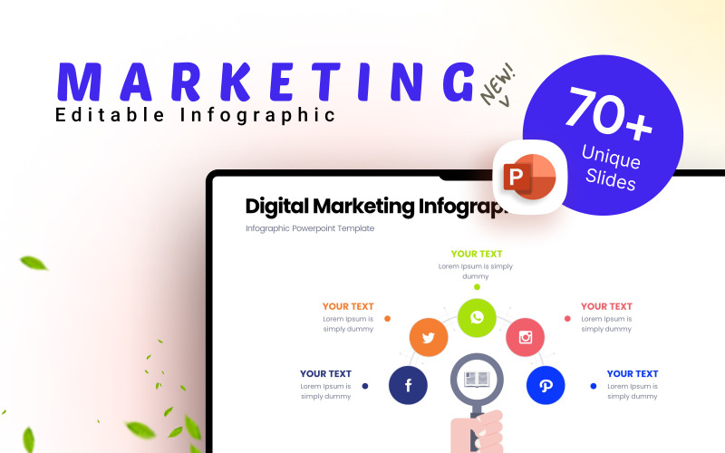 Sjabloon voor digitale marketing zakelijke infographic