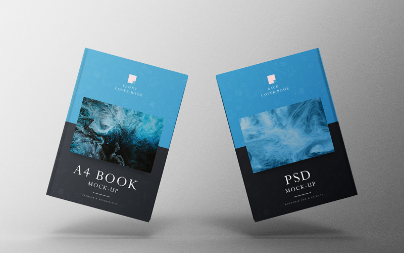 A4 Book Mockup PSD Template Vol 38