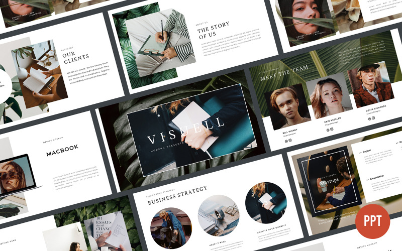 Visual Examples Powerpoint Modelo Visual do PowerPoint #299522 - TemplateMonster