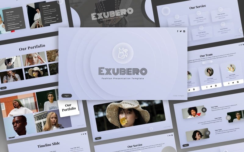 Exubero – divatos többcélú PowerPoint sablon