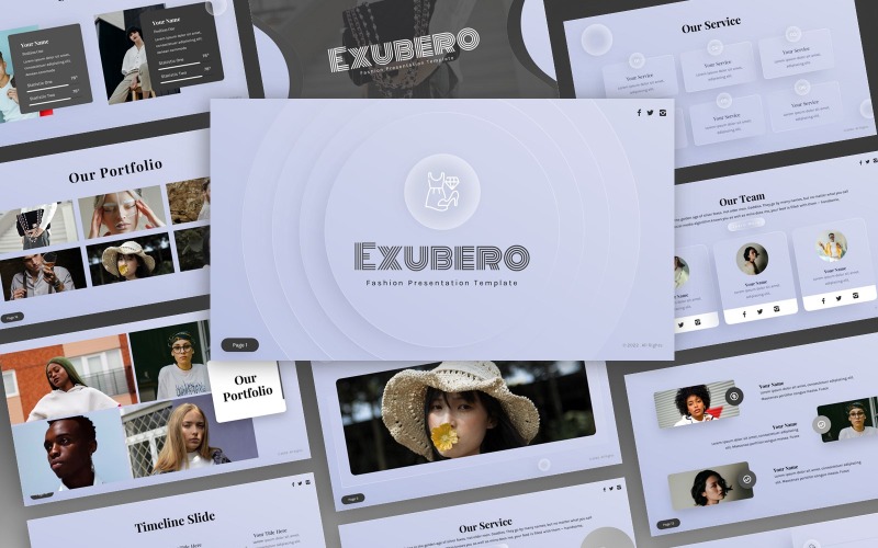 Exubero - Mehrzweck-PowerPoint-Vorlage für Mode