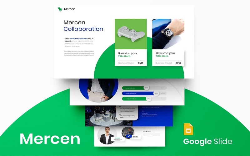 Mercen - modelo de slides do Google para negócios