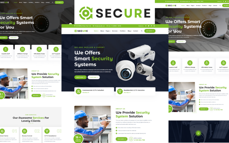 Sicher - HTML5-Vorlage für CCTV-Sicherheit