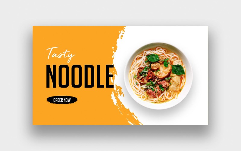 Modello di miniatura di YouTube di Delicious Noodle Food