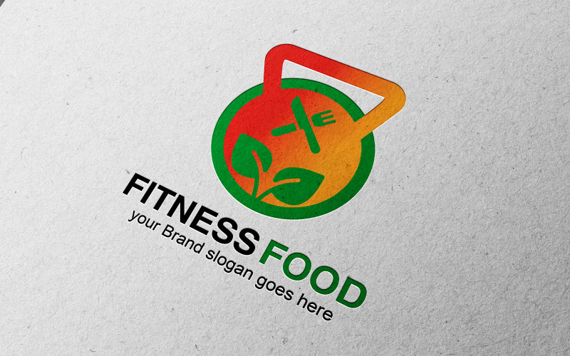 Modelo de logotipo de comida fitness