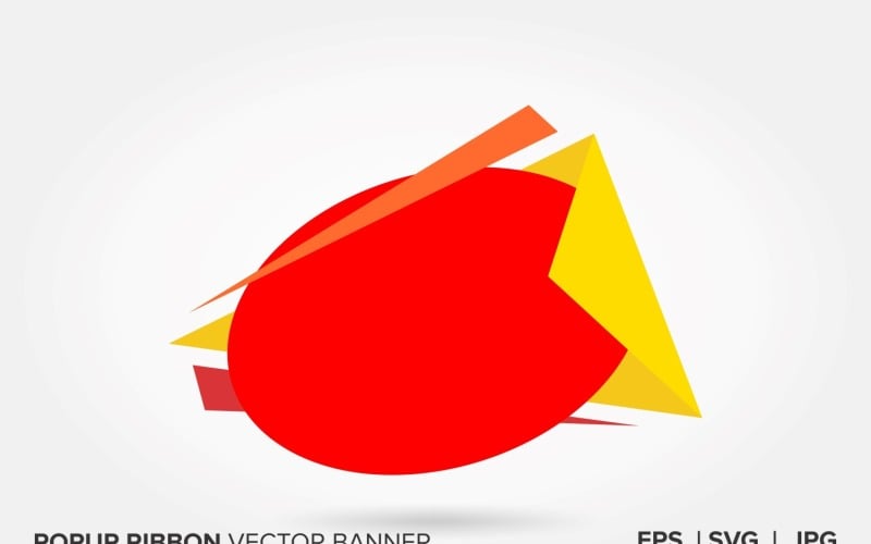 Banner de vector de cinta emergente de color rojo y marrón