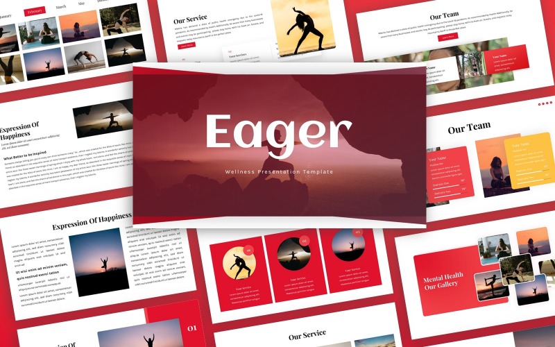 Eager - Wellness multifunctionele PowerPoint-sjabloon