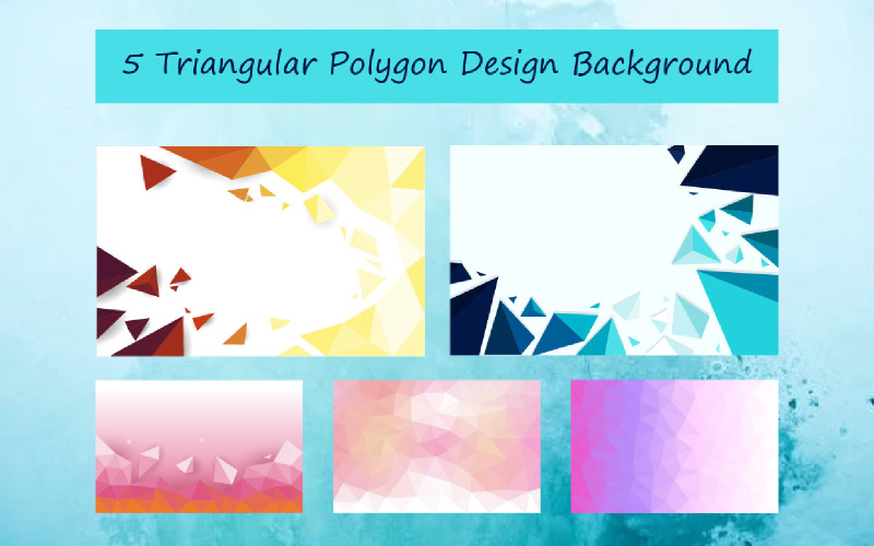 Fondo de diseño de 5 polígonos triangulares