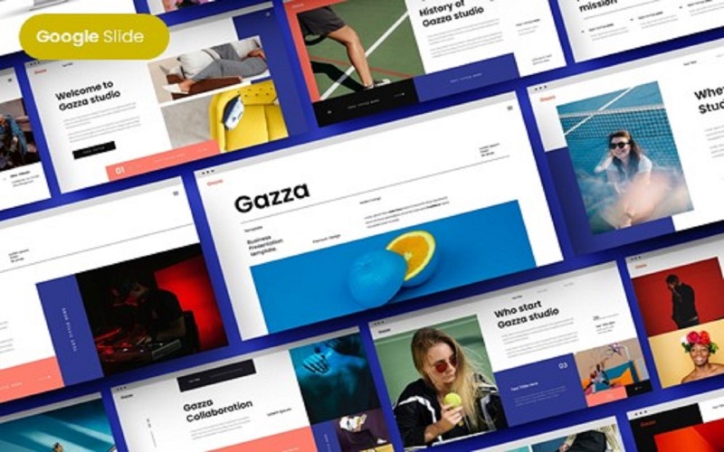 Gazza — biznesowy szablon prezentacji Google