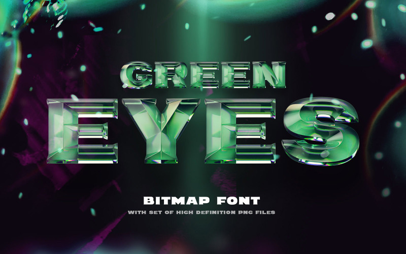 Gröna ögon - Bitmap Color Font