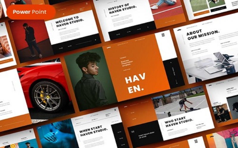 Haven – Business PowerPoint sablon