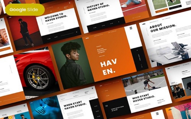 Haven - Plantilla de diapositiva de Google de negocios