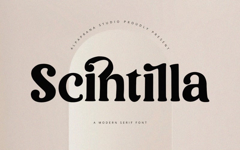 Scintilla — современный шрифт с засечками