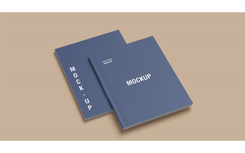 US Letter Cover Dergi Mockup'ı