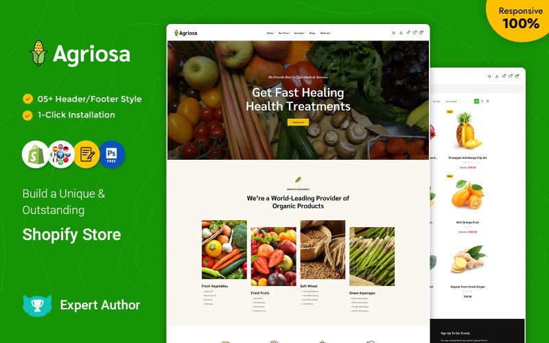 Agriosa - Tema de Shopify para verduras, frutas y comestibles