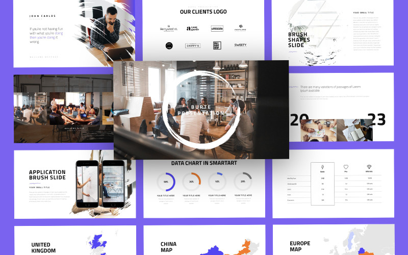 Burte 现代商业 PowerPoint 模板
