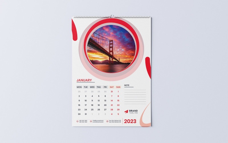 Digital Calendar 2023 Vector Design Templates