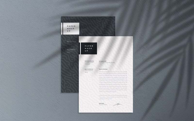 Flyer and Letter Mockup PSD Template Vol 05