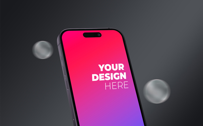 Iphone 14 Pro Max telefoon mockup sjabloon