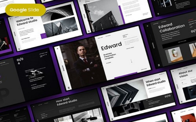 Edward - Plantilla de diapositiva de Google de negocios