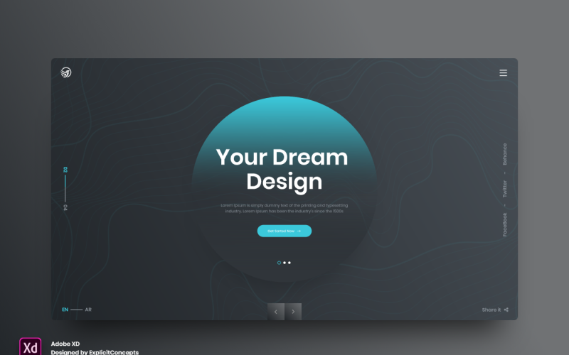 Hero Header Landing Page Template Band 27