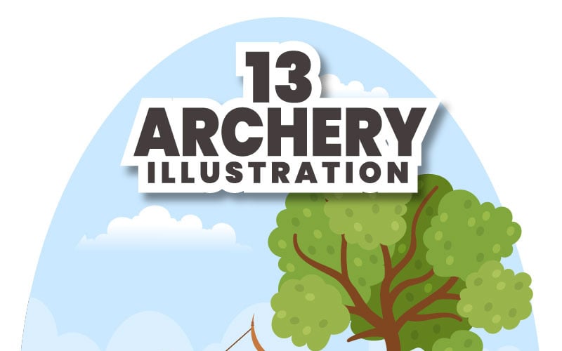 13 Ilustração do esporte de arco e flecha