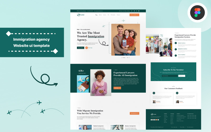 Immigratiebureau UI-sjabloon