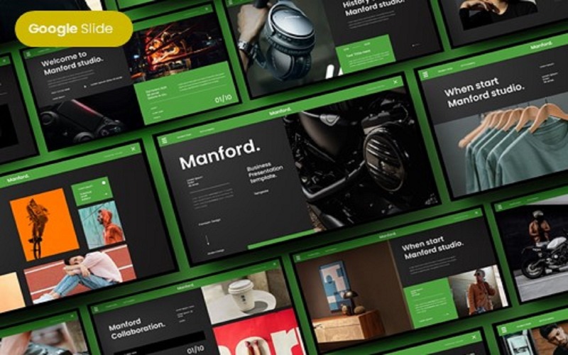 Manford - Modello di diapositiva Google aziendale