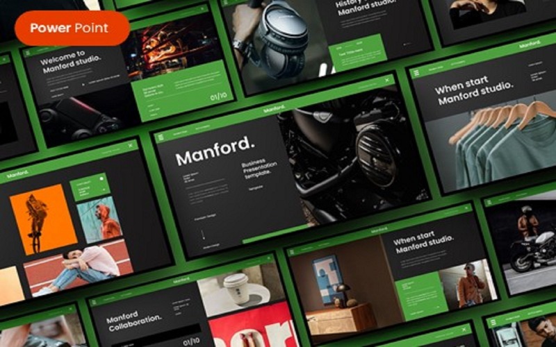 Manford – PowerPoint-mall för företag