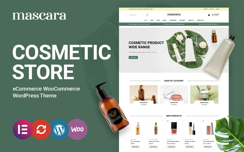 Mascara - Tema WooCommerce per cosmetici e bellezza