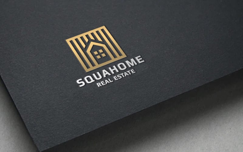 Quadratische Home Pro-Logo-Vorlage