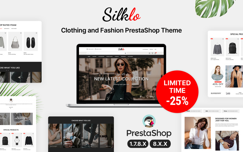 Silklo - Vestuário, Sapatos e Moda Tema PrestaShop
