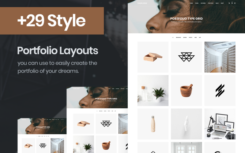 Vollständige Portfolio-Layouts - PSD-Vorlage