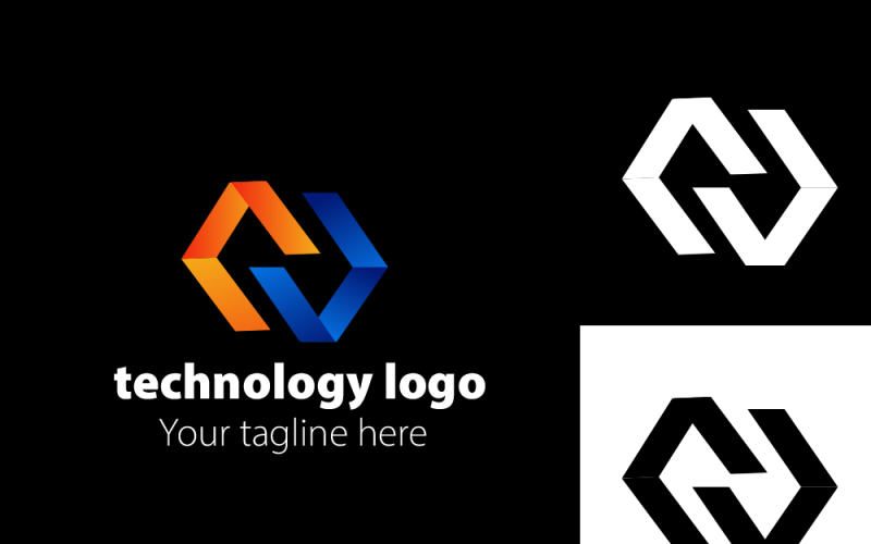 Conception de modèle de logo de technologie