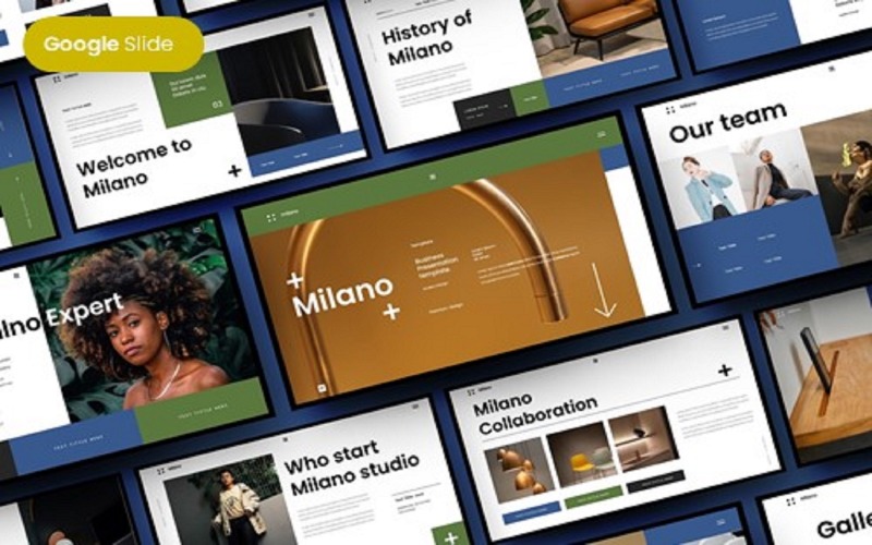 Mediolan — biznesowy szablon prezentacji Google