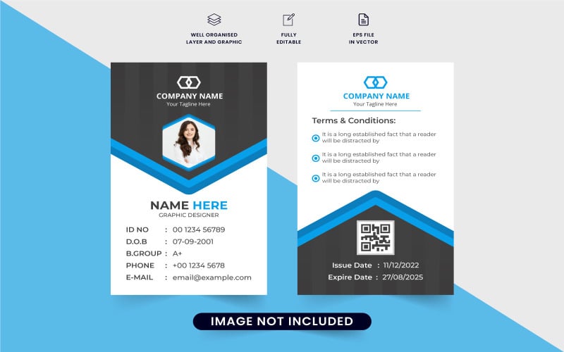 Corporate ID-kaart sjabloon vector ontwerp