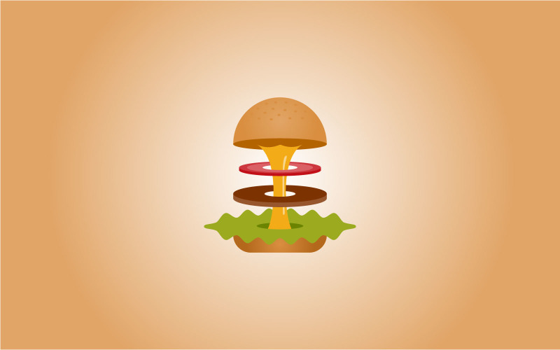 Modelo de Logotipo Nuke Burger