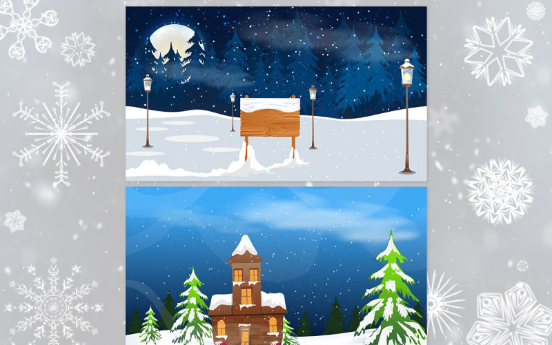 Winter-Wald-Hintergrund-Bündel