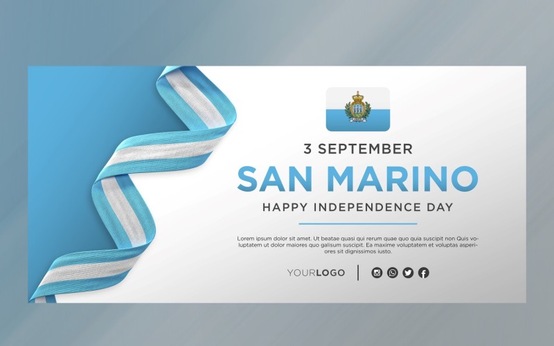 Знамя празднования Дня национальной независимости Сан-Марино, национальная годовщина