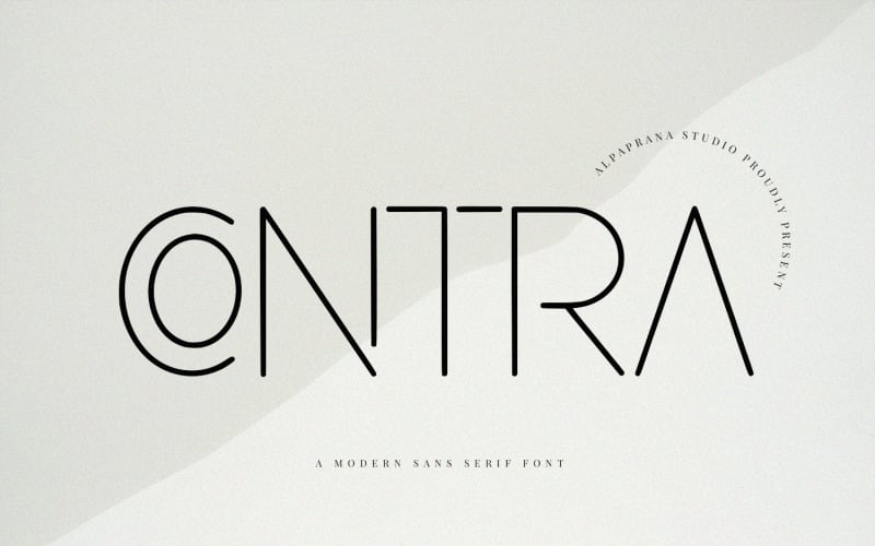 Contra - Carattere moderno Sans Serif
