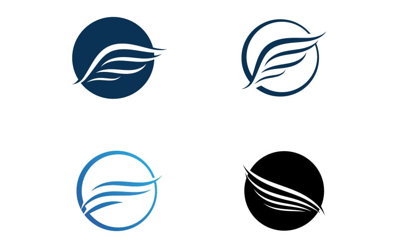 Крило логотип і символ. Векторні ілюстрації V18