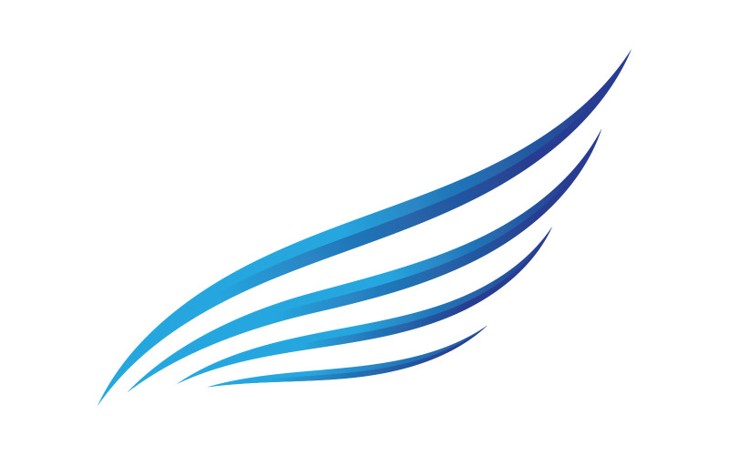 Logo a symbol křídla. Vektorové ilustrace V13