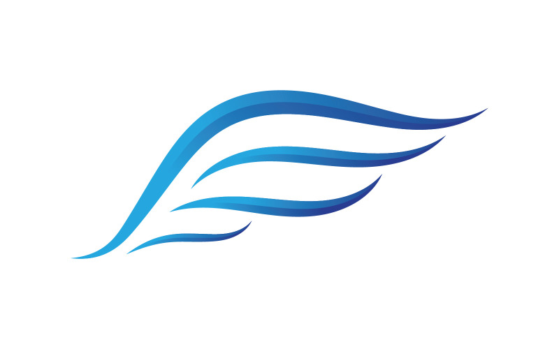 Logo e simbolo dell'ala. Illustrazione vettoriale V2
