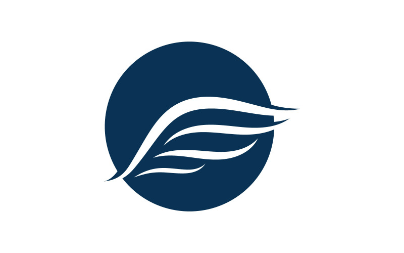 Logo et symbole de l'aile. Illustration vectorielle V4