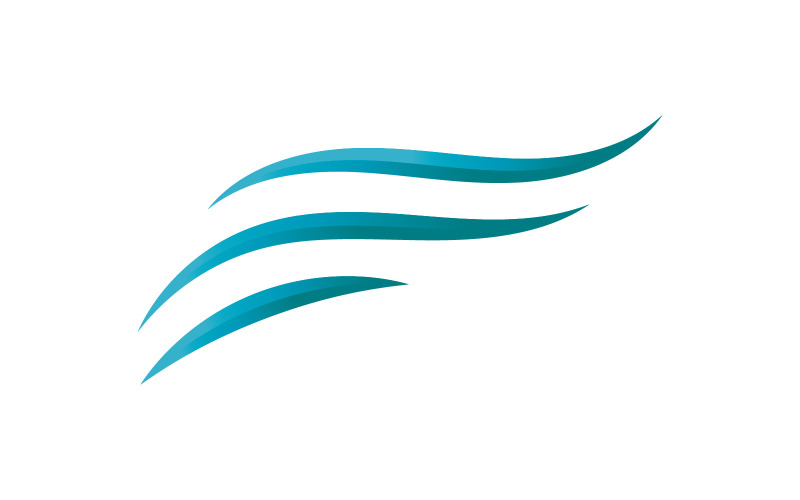 Logo et symbole de l'aile. Illustration vectorielle V6